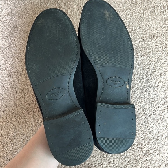 Prada Black Suede Slipper Loafers - Picture 11 of 13